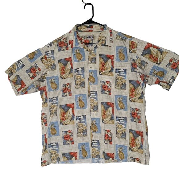 Vintage Campia Moda Hawaiian Shirt Mens Sz XL Short Sleeve Geometric 100% Cotton - Picture 8 of 8